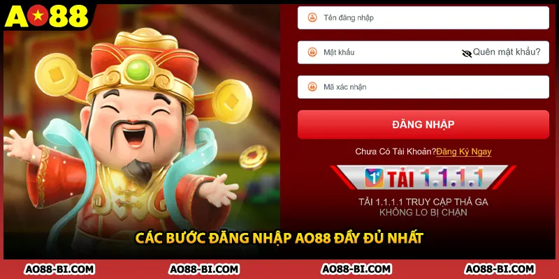 Các bước đăng nhập AO88 đầy đủ nhất