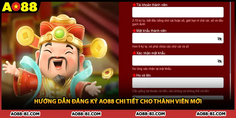 Hướng dẫn đăng ký AO88 chi tiết cho thành viên mới